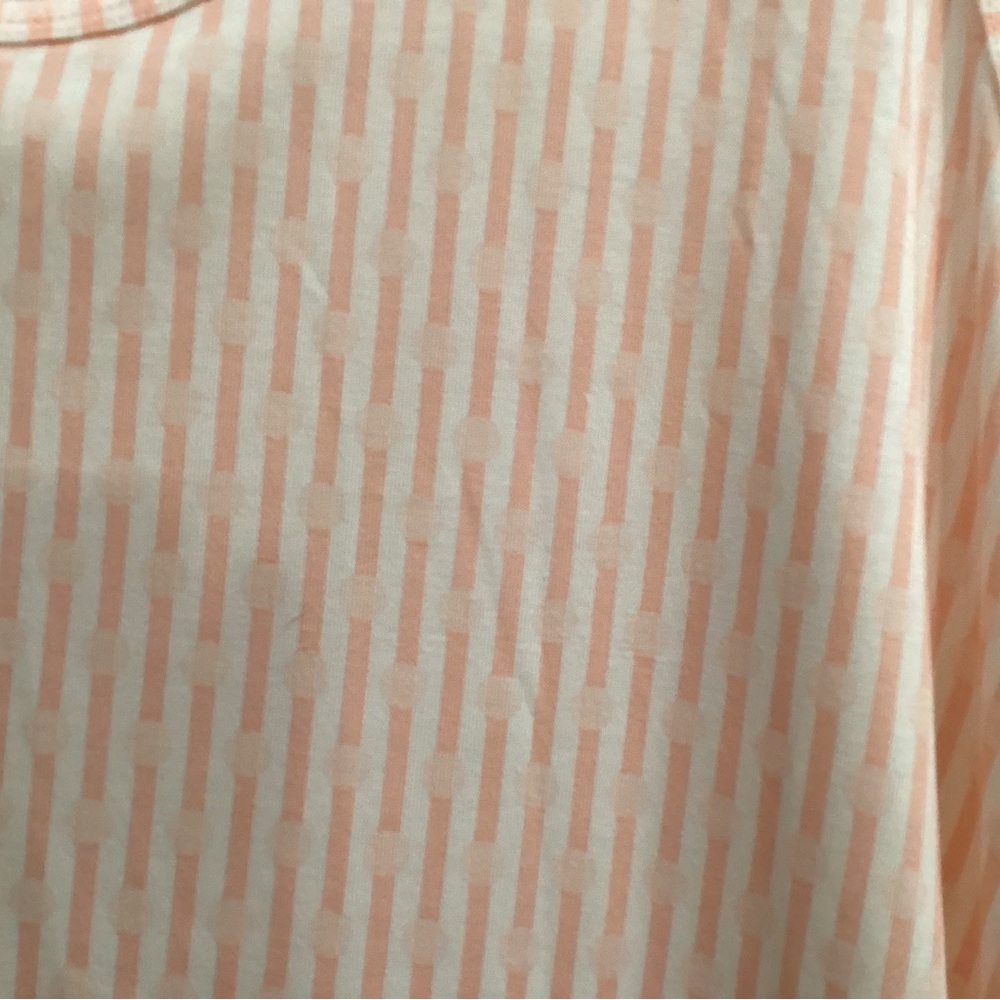 LuLaRoe Pink and White Striped Tee - Picture 8 of 9